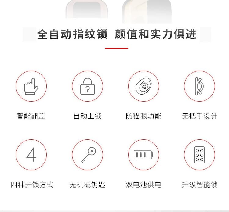 啟智來家用全自動指紋鎖 半導體密碼鎖