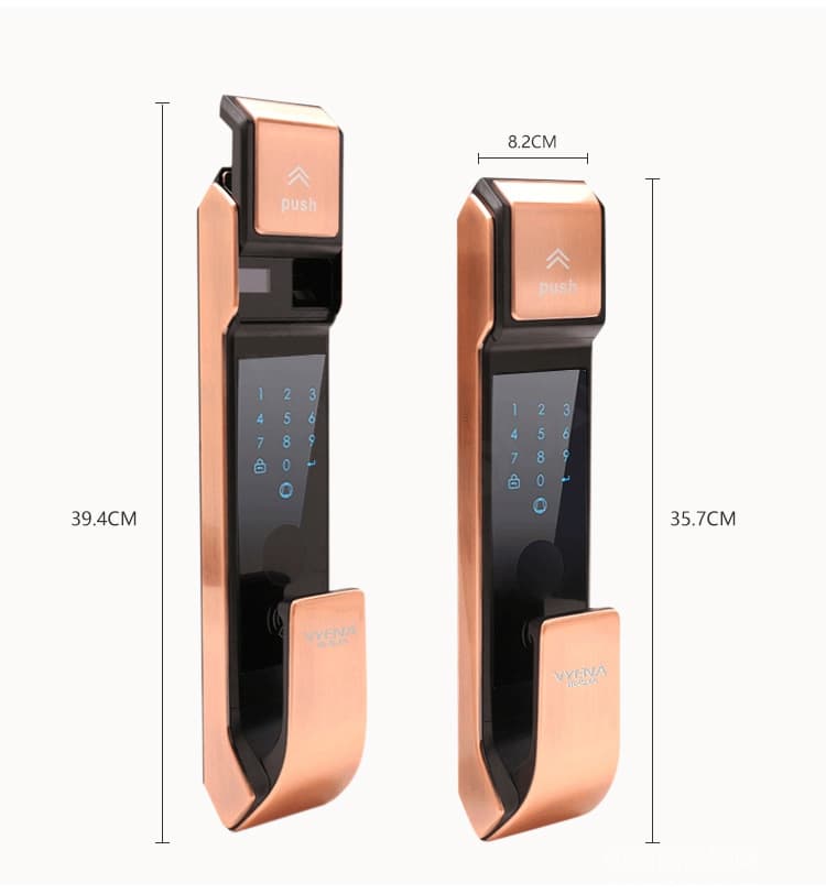 維也納智能鎖 滑蓋密碼鎖電子鎖 家用防盜門智能鎖