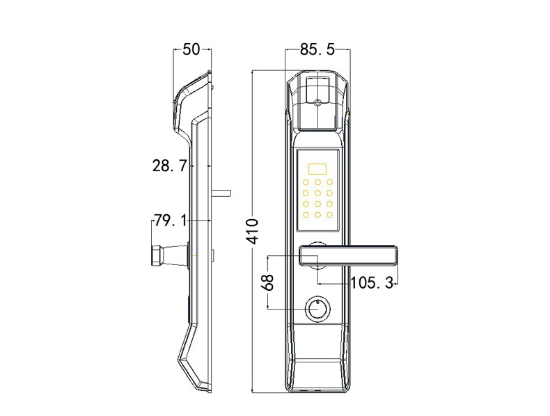 盈悅智能鎖 家用防盜智能鎖 指紋密碼電子鎖