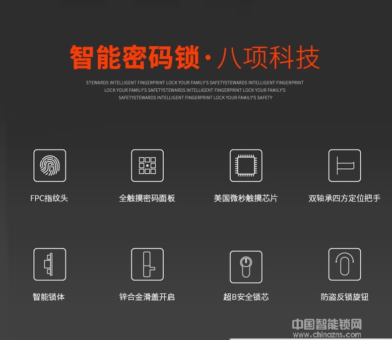 多多智能鎖 推拉式家用防盜門鎖 全自動指紋鎖