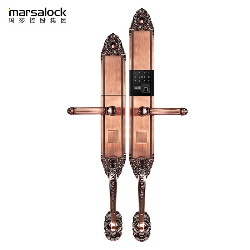 瑪莎洛克別墅豪華指紋密碼鎖 高端滑蓋電子鎖
