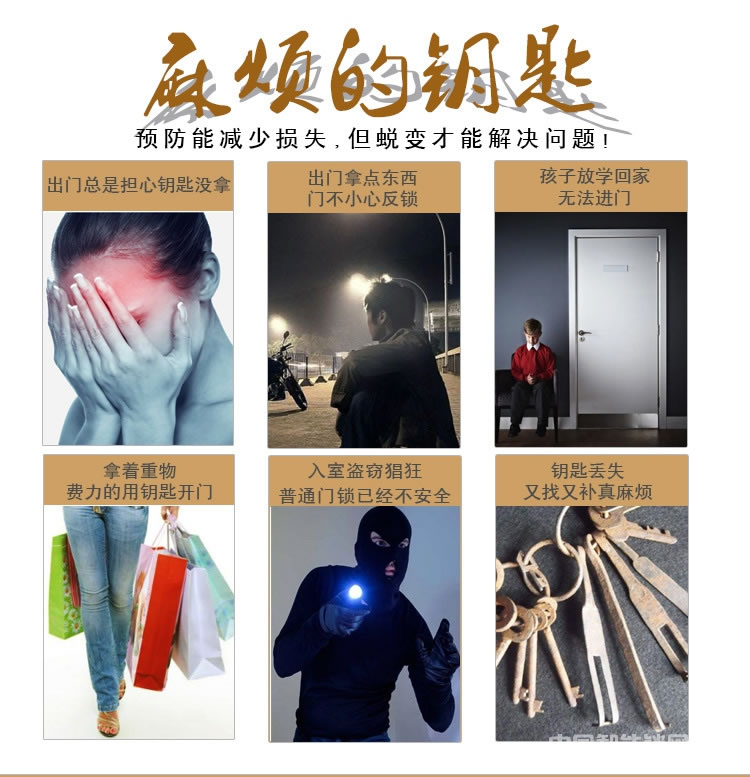 恩比德德國(guó)工藝智能鎖 防盜門指紋密碼鎖