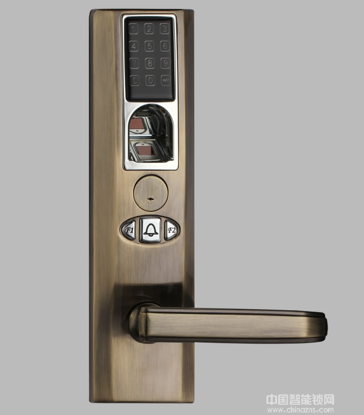 宏興智能鎖 雙處理器指紋密碼鎖 鋅合金滑蓋智能門鎖