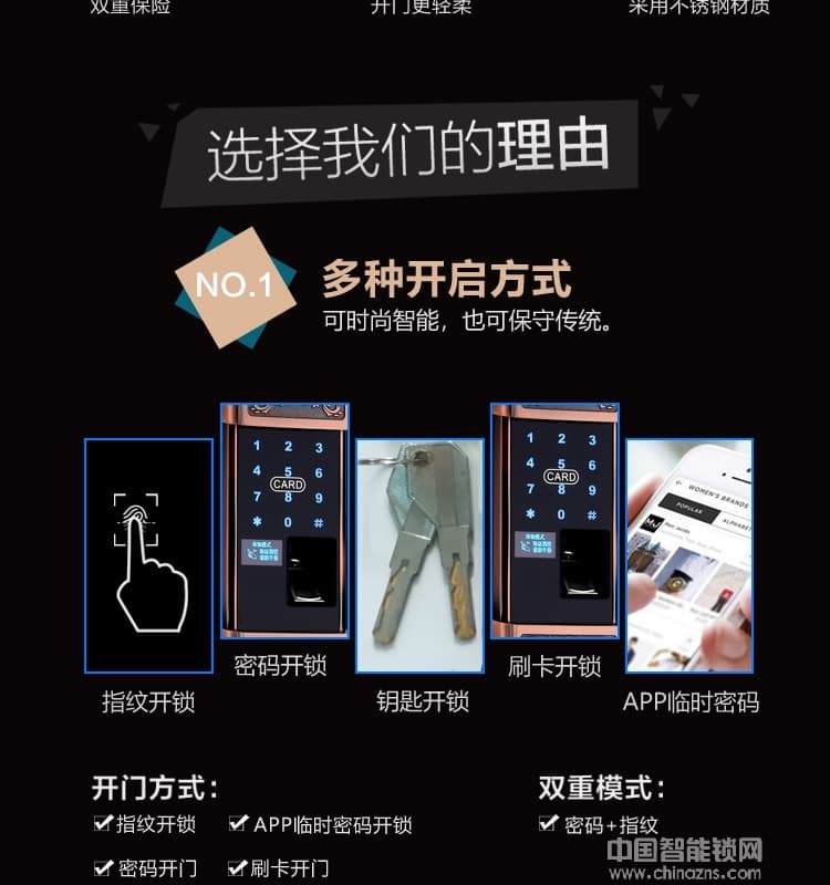 歐寶麗智能鎖 進(jìn)口半導(dǎo)體指紋頭智能鎖 滑蓋防盜指紋鎖