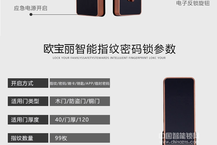 歐寶麗智能鎖 高檔智能感應(yīng)卡鎖 滑蓋指紋密碼鎖