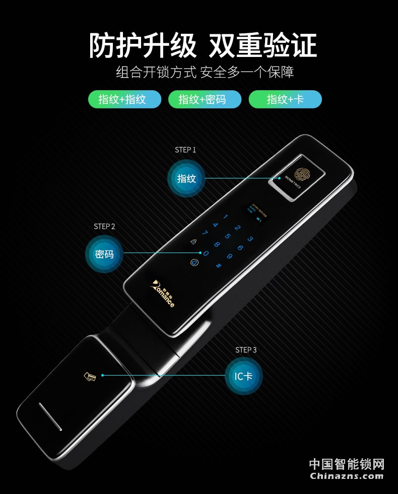 羅曼斯全自動(dòng)智能鎖DD1-1 家用防盜門指紋鎖密碼電子門鎖