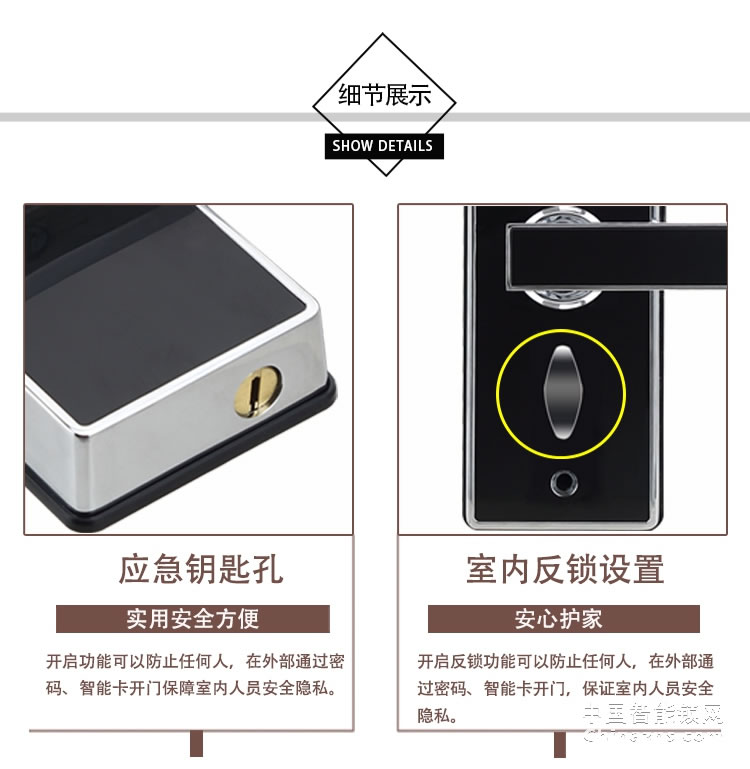 愛爾家半導體指紋鎖Y802 鋅合金智能鎖