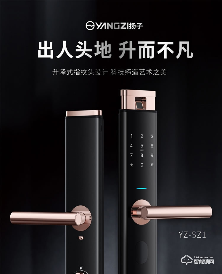 揚(yáng)子智能鎖 SZ1家用半自動(dòng)防盜門(mén)鎖