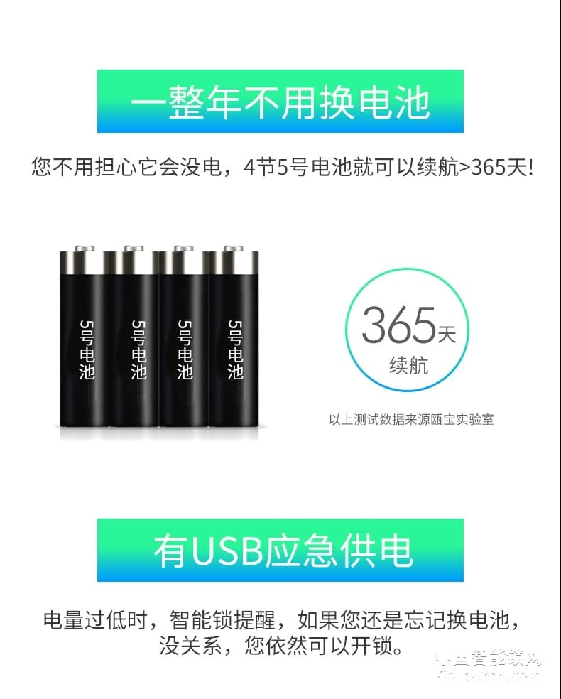 甌寶指紋鎖 家用防盜門密碼鎖 半自動大門電子鎖