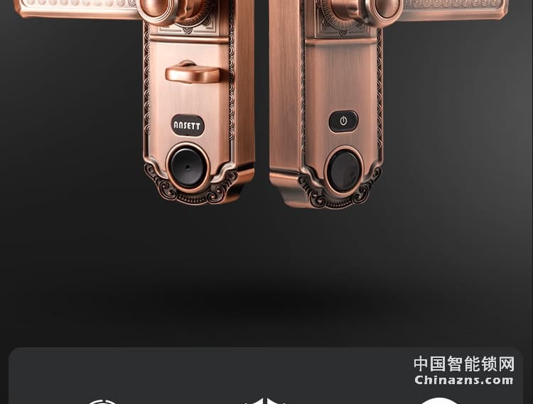 索仕頓全自動滑蓋指紋密碼鎖 別墅家用辦公大門防盜門木門手機APP開鎖