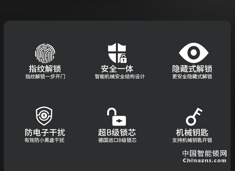 索仕頓全自動(dòng)滑蓋指紋密碼鎖 家用辦公防盜門(mén)木門(mén)智能鎖手機(jī)APP微信開(kāi)鎖