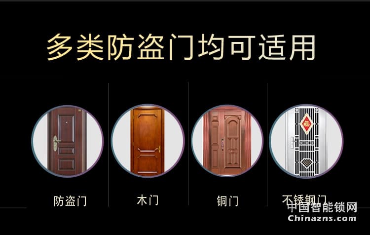 達文西別墅指紋鎖 家用防盜門鎖 大門智能鎖 