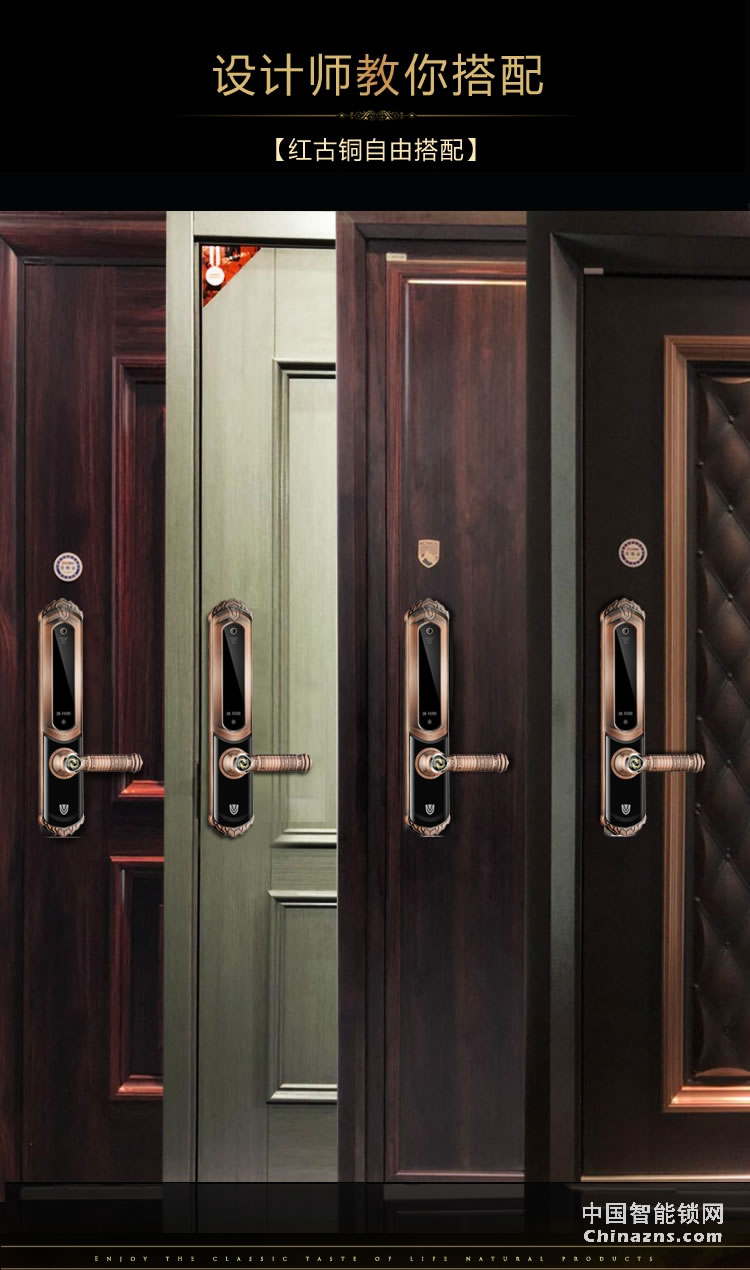 達文西滑蓋智能鎖 101別墅大門指紋鎖 手機APP遠程