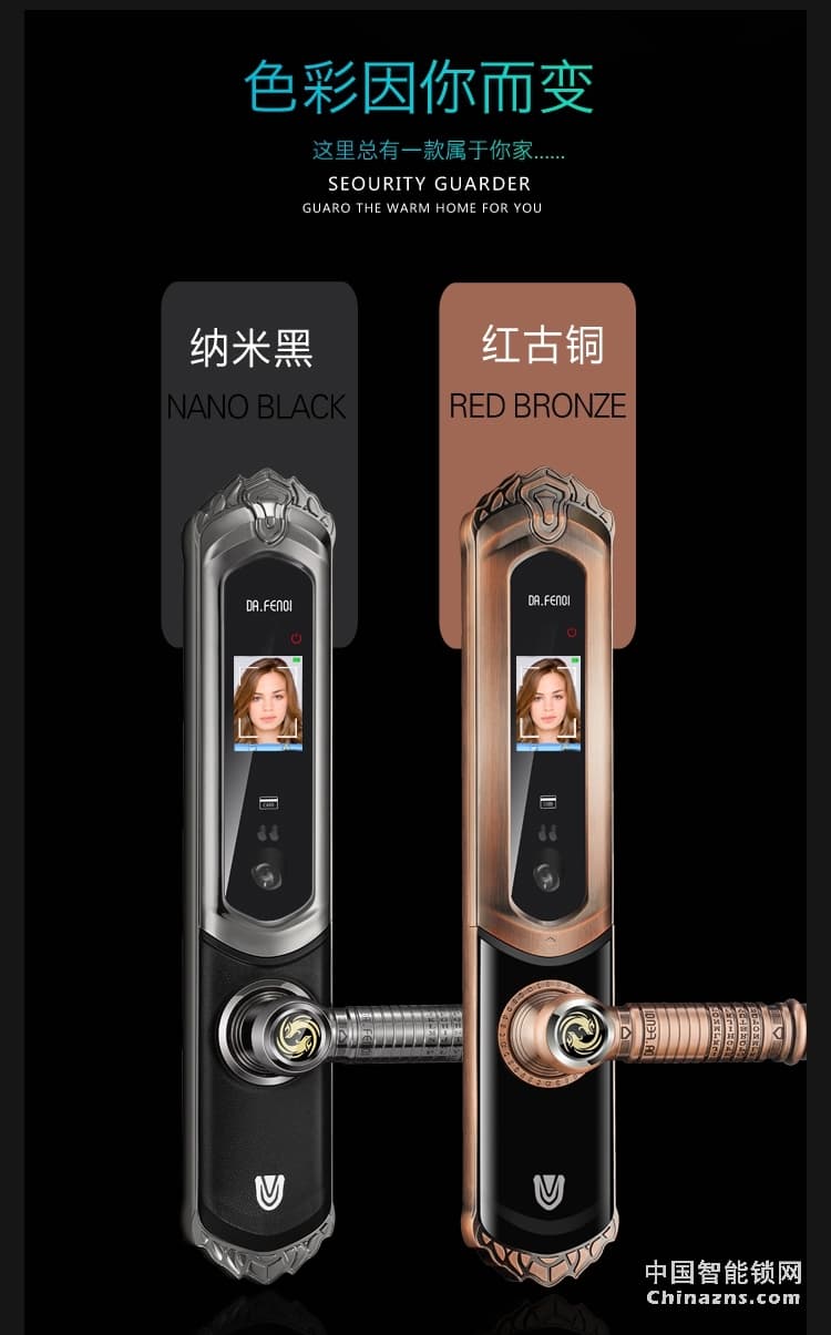 達(dá)文西人臉識(shí)別智能鎖 DF202掌靜脈智能門(mén)鎖 防盜門(mén)指紋鎖