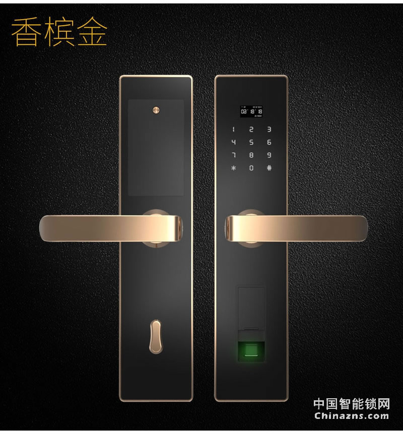 簡舒智能指紋鎖S002 直板家用防盜門木門智能鎖 電子密碼鎖