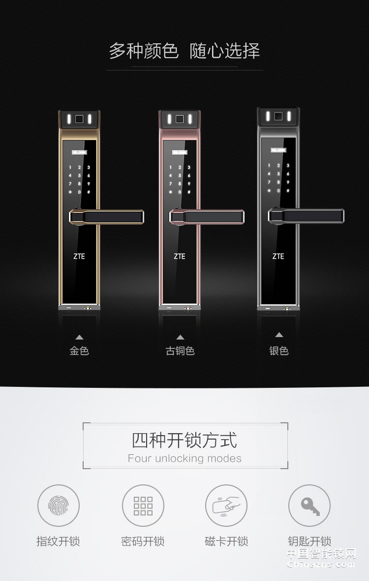 中興指紋鎖 家用防盜智能門鎖