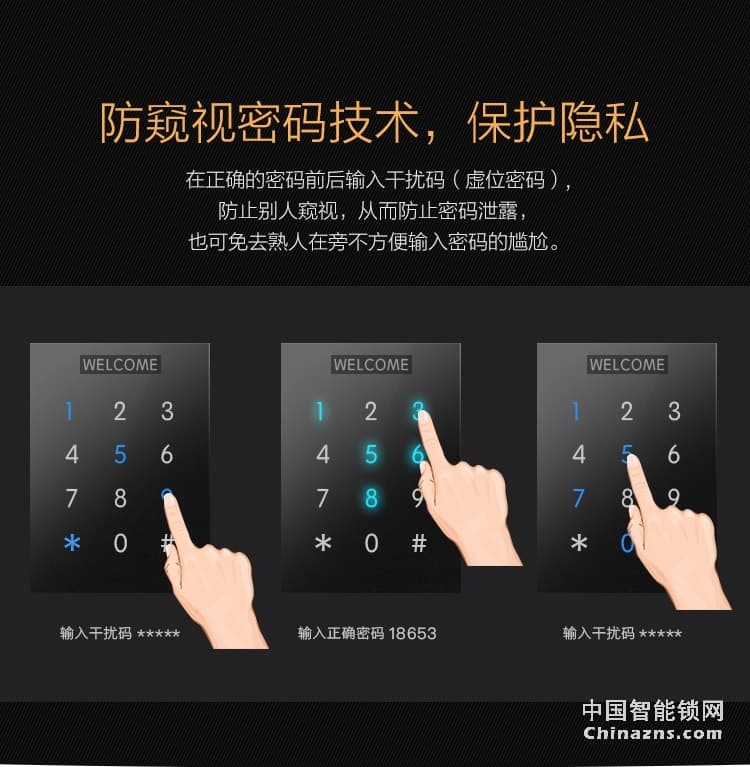 中興指紋鎖 家用防盜智能門鎖