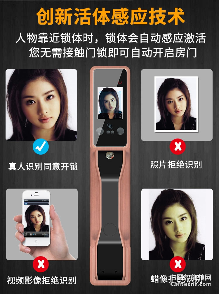 金玉鑫人臉全自動智能鎖 防特斯拉線圈門鎖