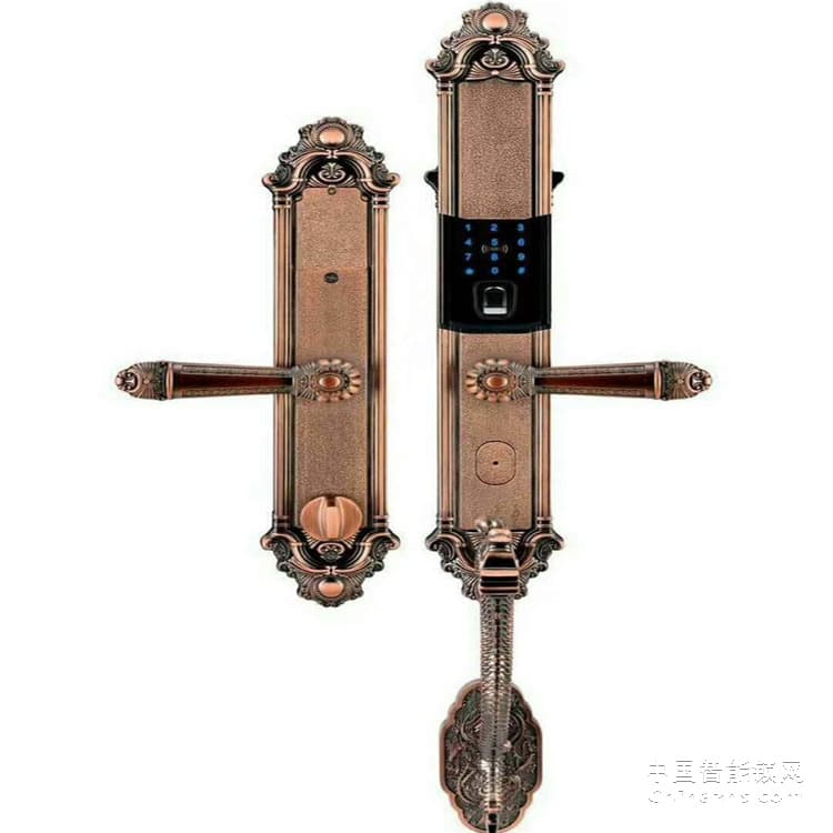 金玉鑫歐式智能門鎖 別墅指紋鎖 銅門指紋鎖