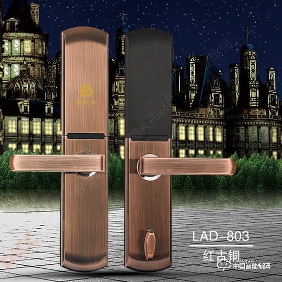 羅安達指紋鎖LAD-803 家用指紋密碼鎖 滑蓋防盜門鎖