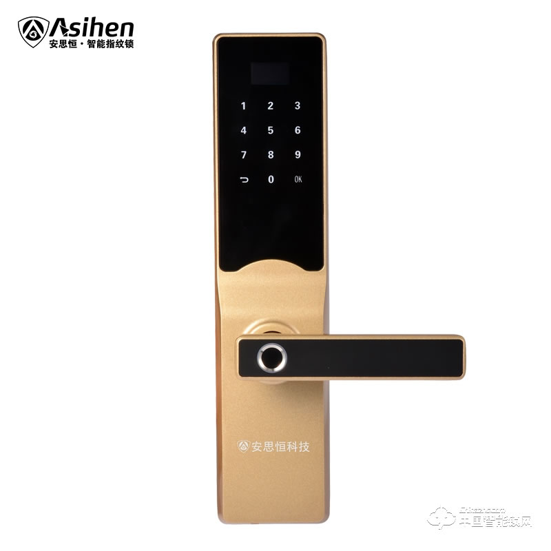 安思恒智能指紋鎖家用防盜門鎖 電子鎖指紋密碼鎖