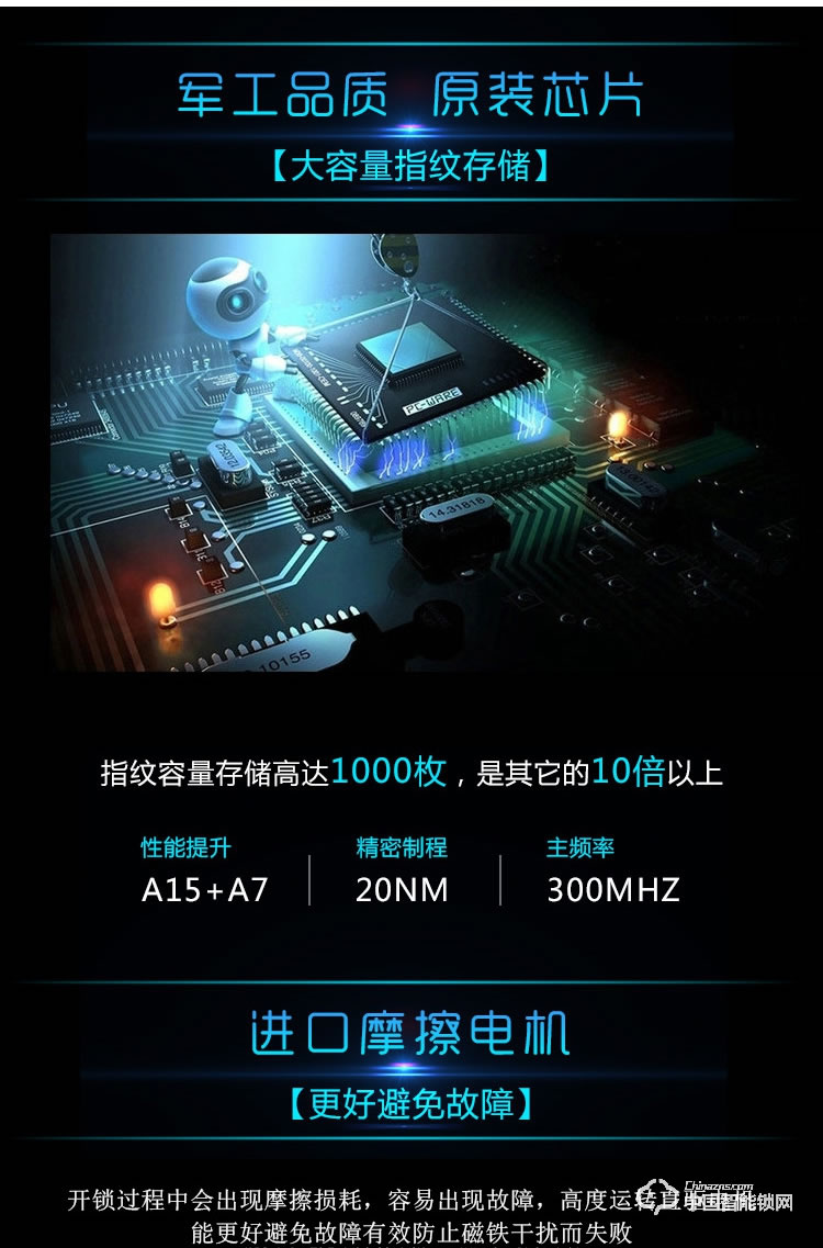 伊派爾滑蓋指紋鎖 家用防盜門智能鎖指紋密碼鎖