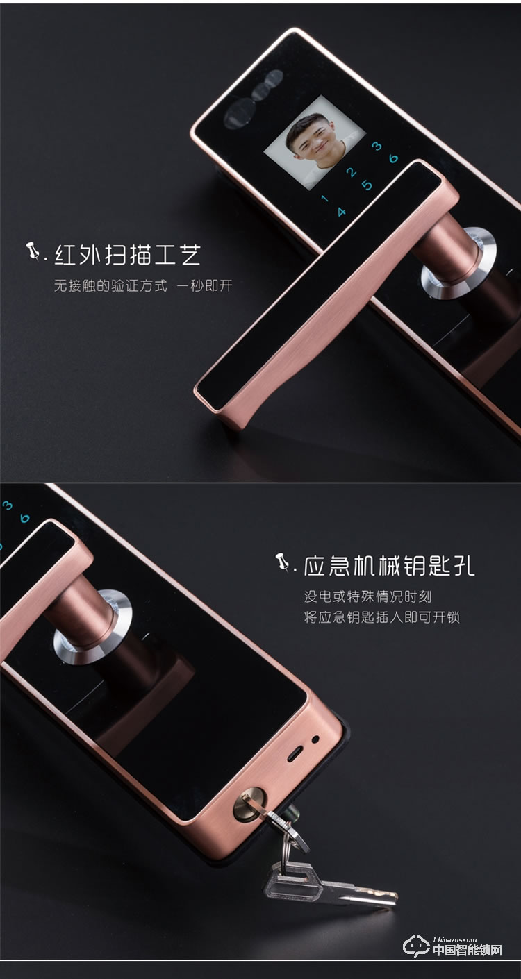 伊派爾指紋鎖 人臉識別掌靜脈指紋鎖家用防盜門鎖密碼鎖智能鎖