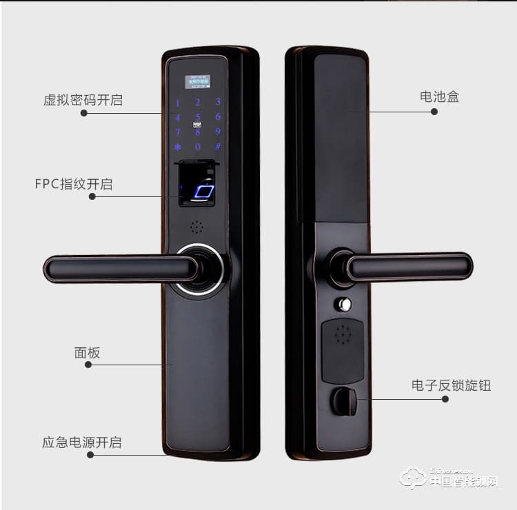 梵格爾智能門鎖 家用防盜門指紋鎖電子密碼刷卡鎖