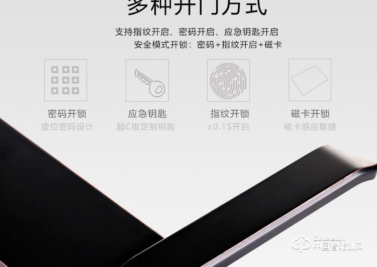 梵格爾指紋鎖 防盜門智能鎖密碼刷卡電子鎖