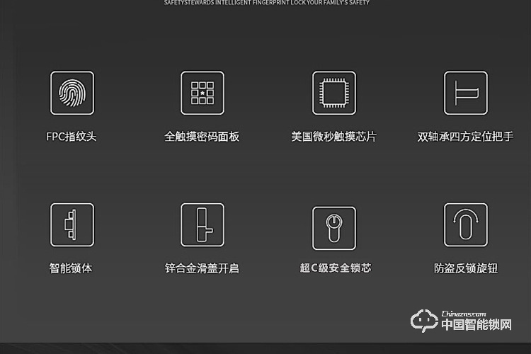 梵格爾大彩屏指紋鎖 智能門鎖密碼電子鎖全自動智能鎖