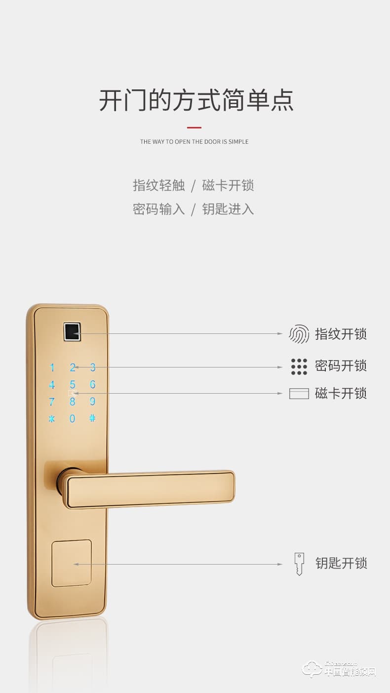 固特指紋鎖 家用防盜門鎖室內木門智能鎖密碼鎖電子鎖