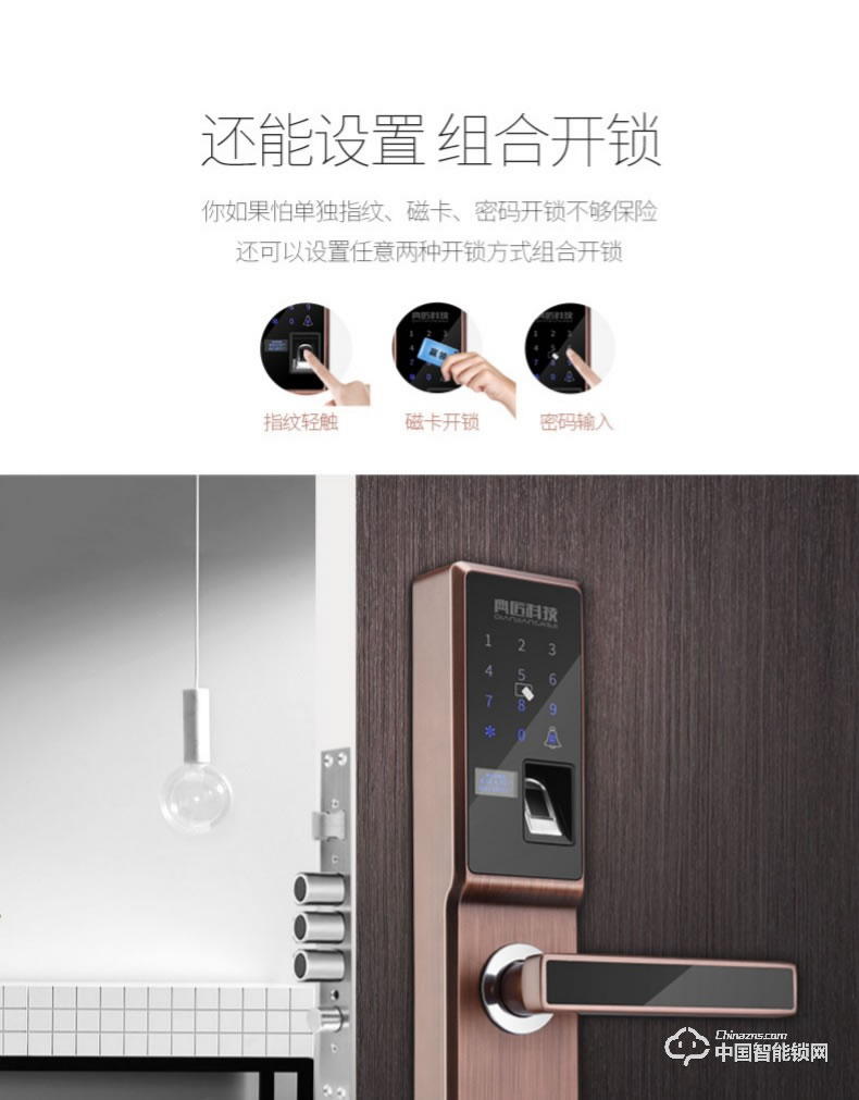 典匠智能鎖 D6013指紋鎖密碼鎖安防智能鎖