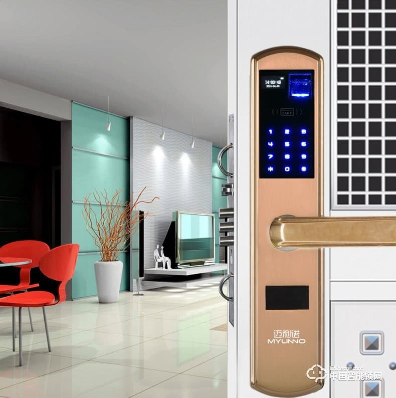 邁利諾智能鎖 直板指紋密碼鎖 家用防盜門電子密碼刷卡鎖