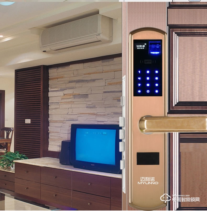 邁利諾智能鎖 直板指紋密碼鎖 家用防盜門電子密碼刷卡鎖