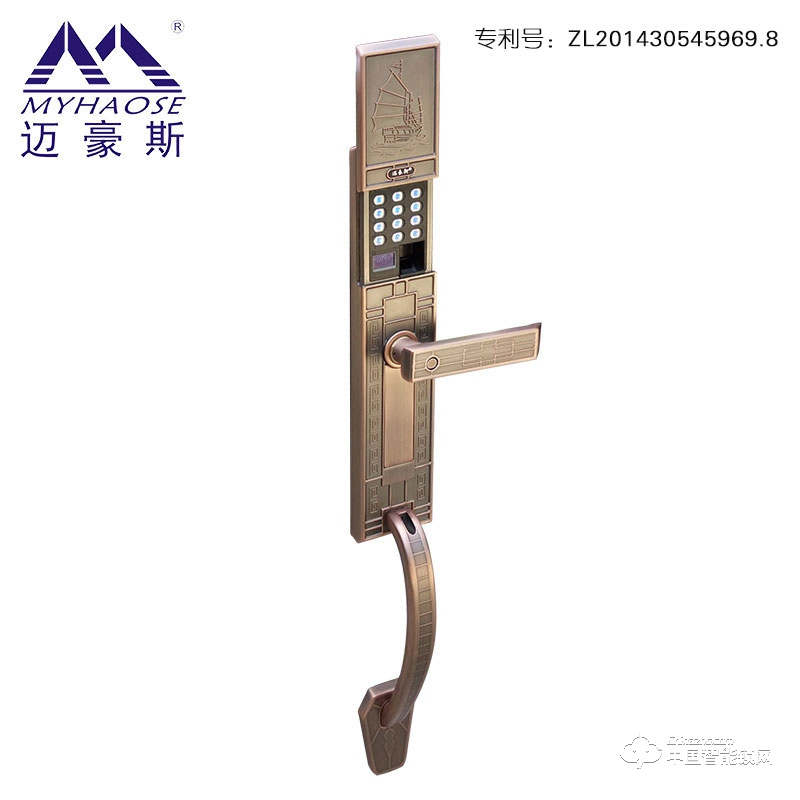 創恒安科智能鎖 鋅合金指紋密碼鎖 防盜門智能鎖