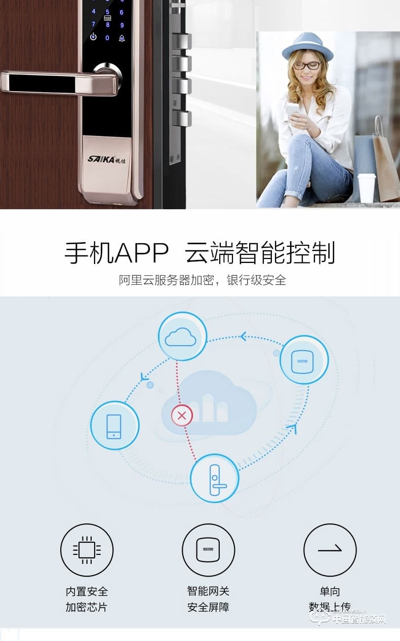 視佳指紋鎖 家用防盜門智能密碼鎖