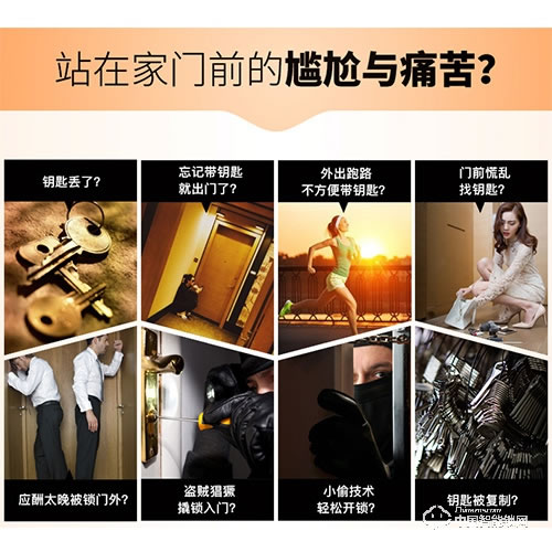 銳凌芯指紋鎖 防盜門電子密碼鎖人性化智能鎖