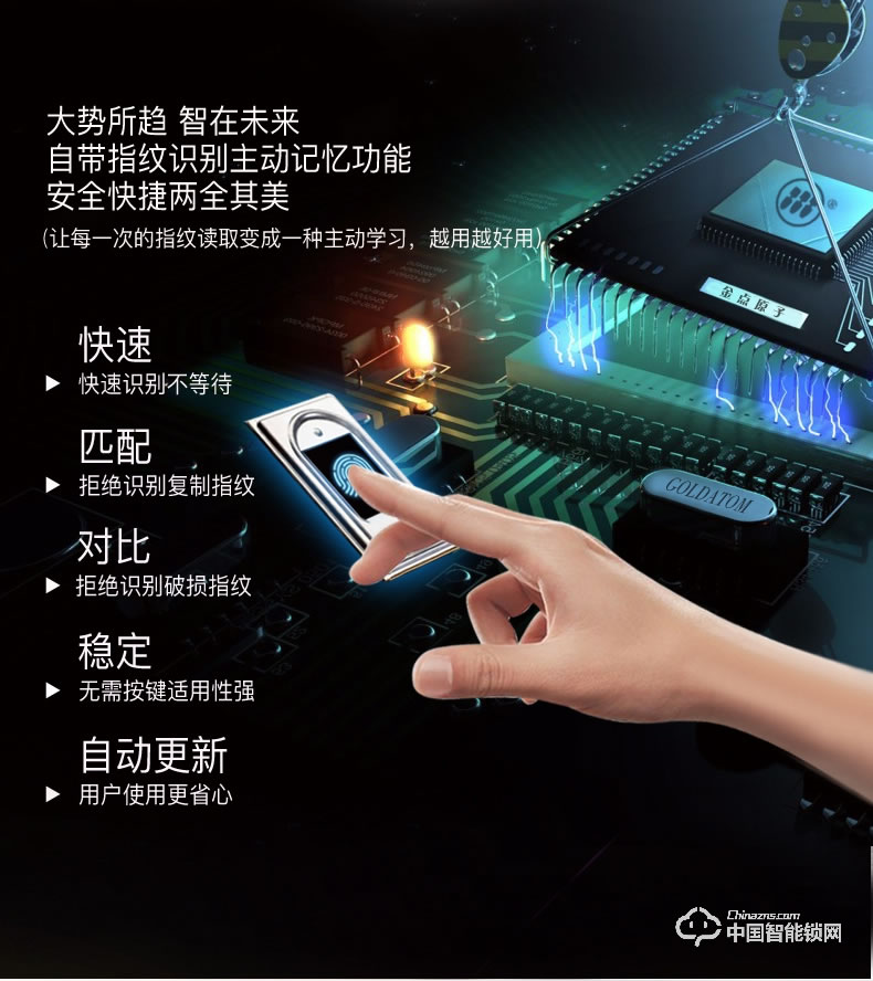 金點原子指紋鎖 指紋鎖玻璃門鎖感應(yīng)磁卡鎖