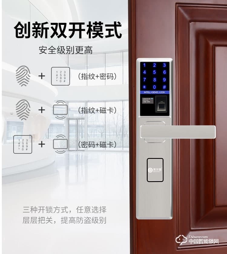 美爾固指紋鎖 家用防盜門鎖密碼鎖電子鎖
