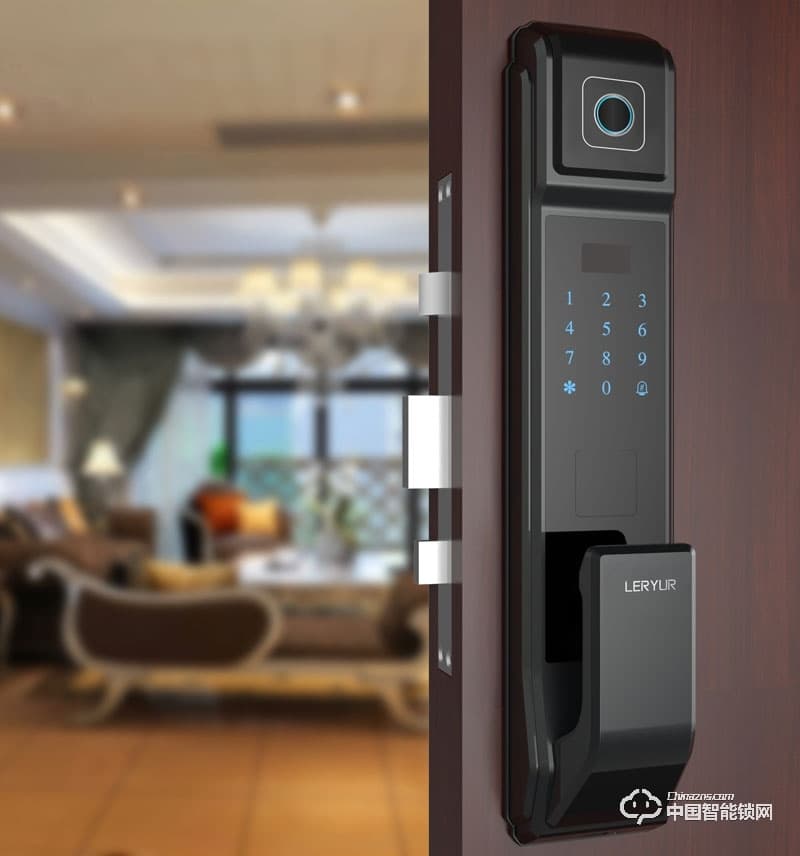 樂柚智能鎖 推拉式指紋密碼鎖 家用防盜門智能鎖