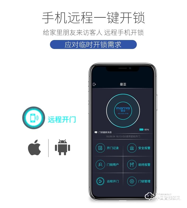 曼亞智能鎖 智能指紋鎖密碼鎖防盜門家用全自動指紋鎖P8