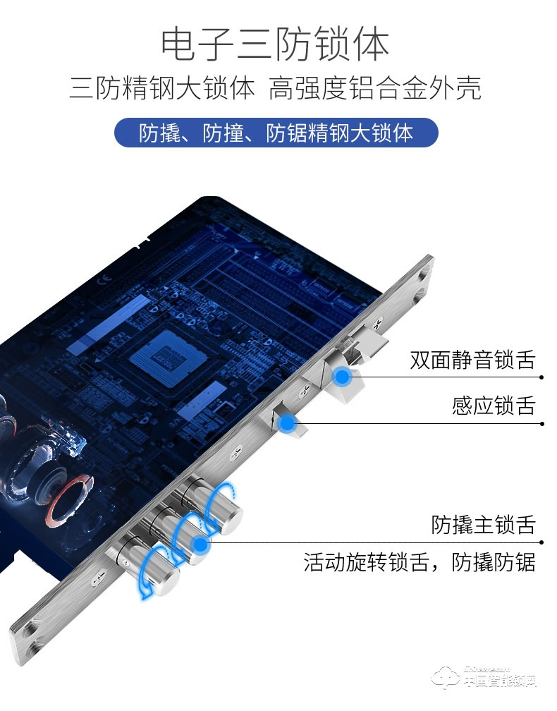 曼亞智能鎖 智能指紋鎖密碼鎖防盜門家用全自動指紋鎖P8