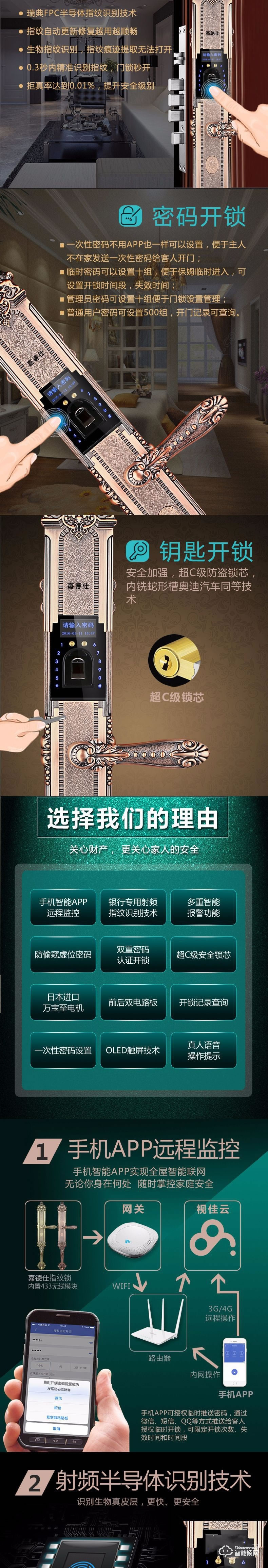 新星智能鎖 A-001防盜門指紋密碼鎖