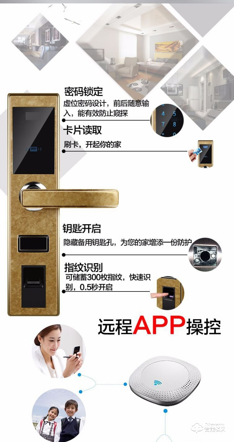 新星智能鎖 A-778防盜門指紋密碼鎖