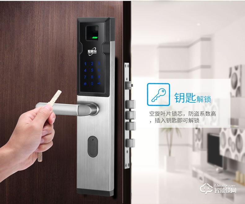 芝麻開門智能鎖 家用防盜門鎖智能密碼鎖刷卡感應卡電子卡防盜鎖