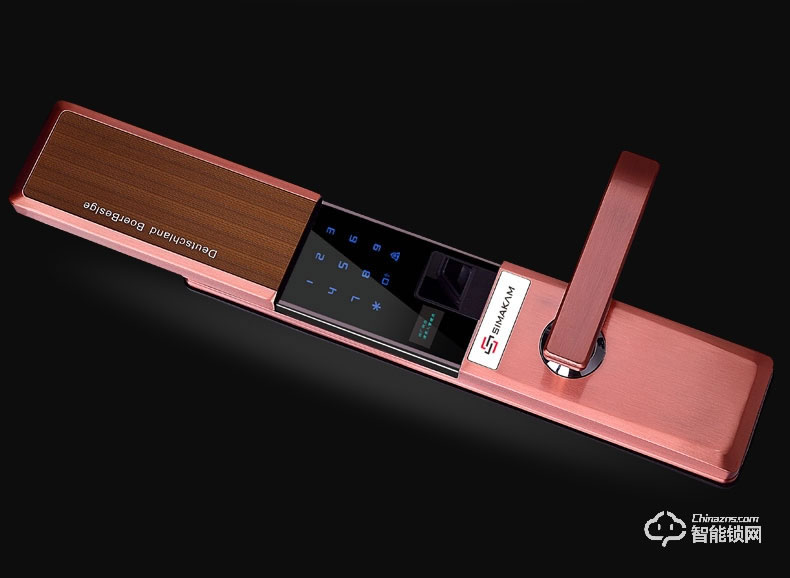 芝麻開門智能鎖 智能滑蓋指紋鎖家用防盜門鎖鋅合金電子鎖