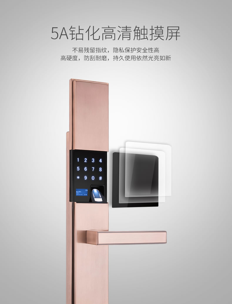 圣非格指紋鎖 滑蓋指紋鎖電子鎖IC卡感應(yīng)鎖