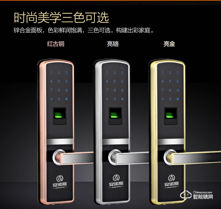 安諾斯智能鎖 智能鎖指紋密碼門(mén)鎖ANS600