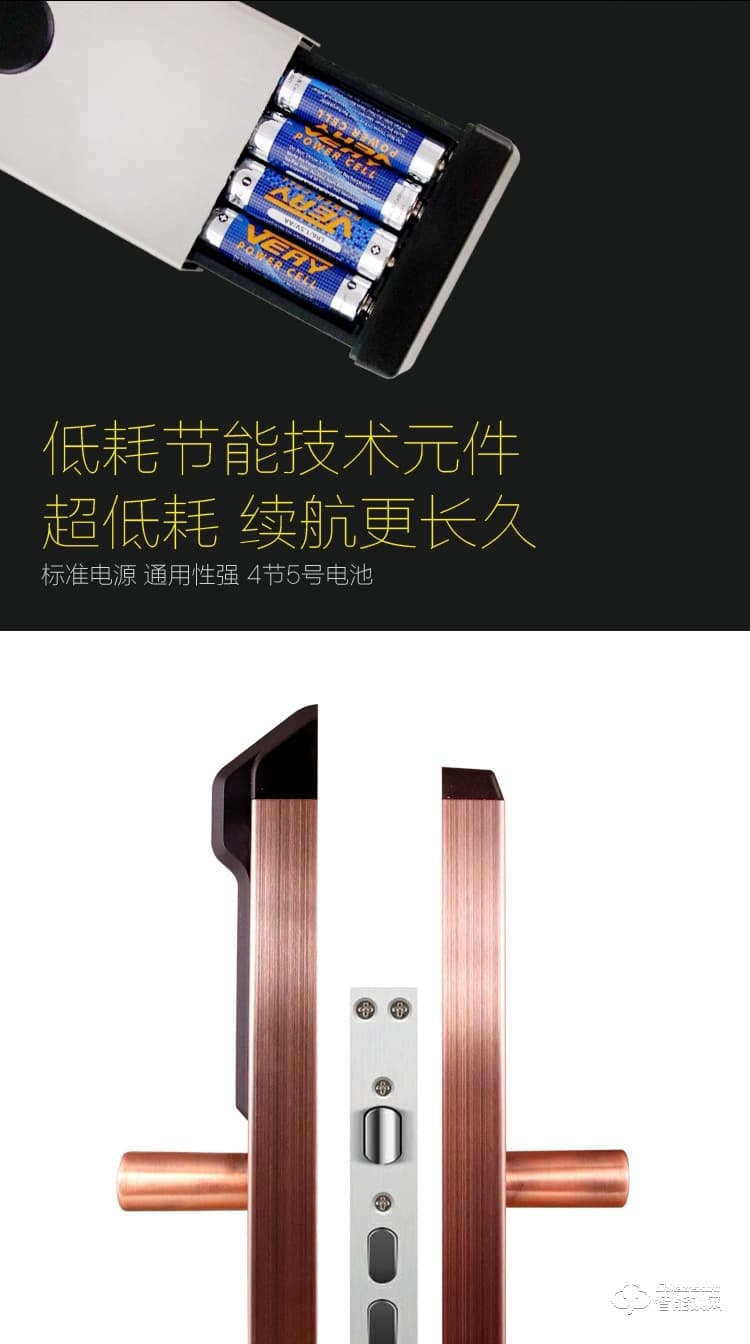 安諾斯智能鎖 指紋密碼刷卡鑰匙門鎖ANS6602