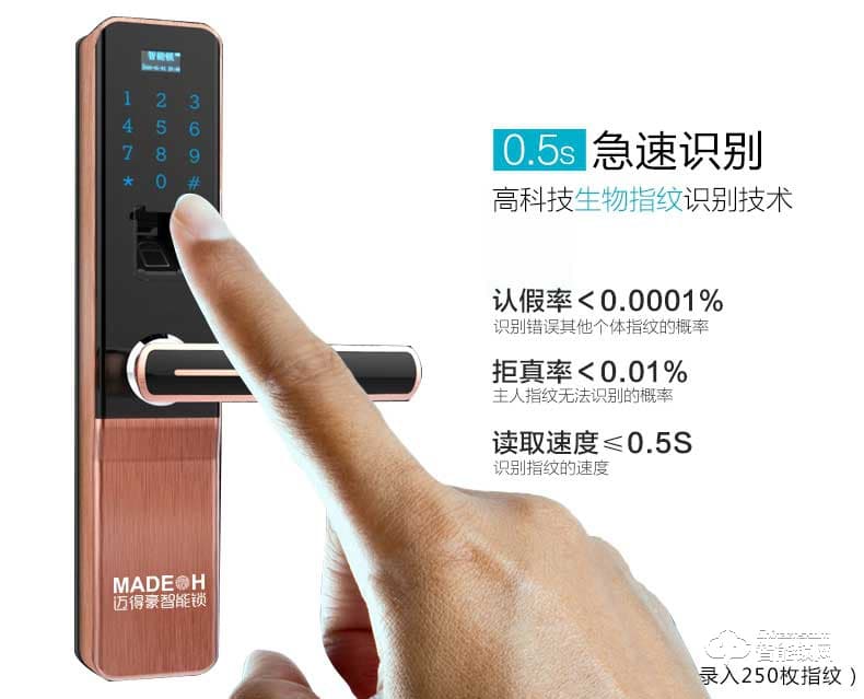 邁得豪智能鎖 MDH-M5 指紋鎖 防盜門電子刷卡鎖